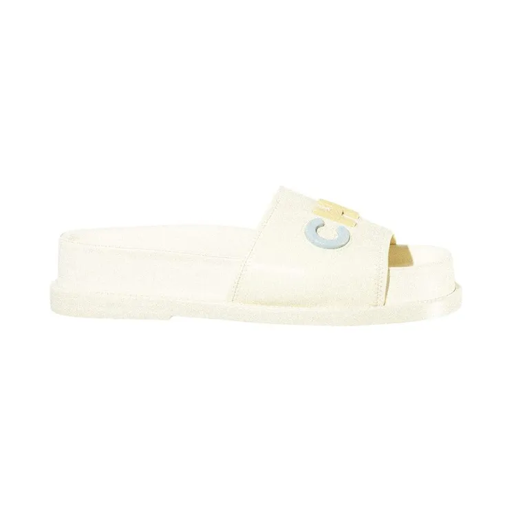 Chanel Logo Mule Sandal Ivory Leather (G38933 X56443 K3919)