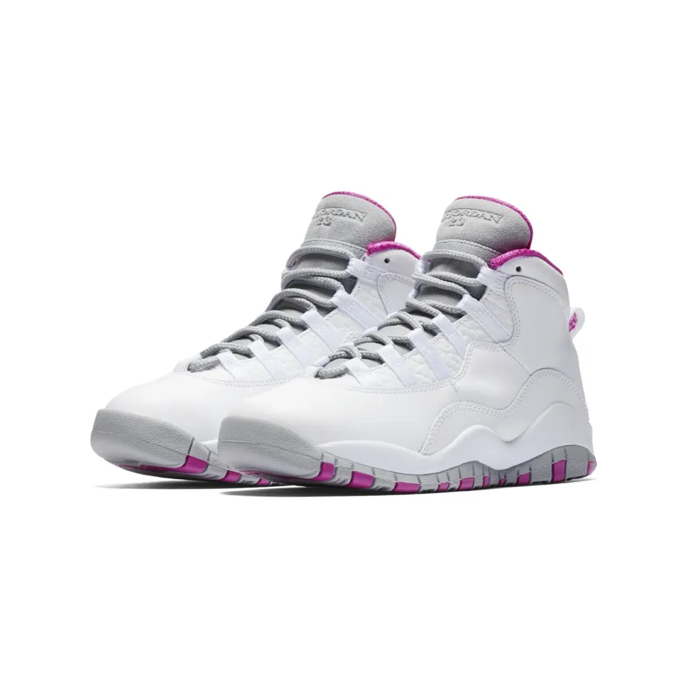 Jordan 10 Retro Maya Moore (GS) White/White-Fuchsia Flash-Wolf Grey (AA2900-159)