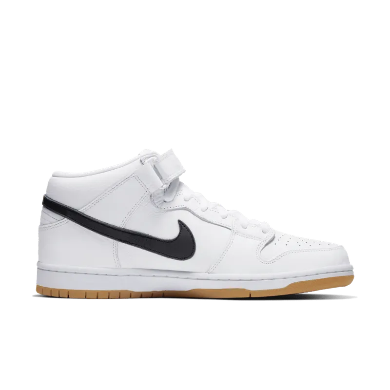 Nike SB Dunk Mid Orange Label White White/Black-White-Gum Light Brown (CD6754-100)