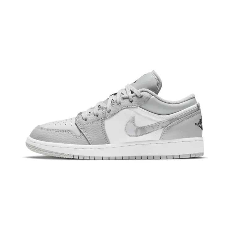 Air Jordan 1 Low SE GS ‘White Camo’ “White / Grey Fog / Vast Grey / Photon Dust” (DD3234-100)