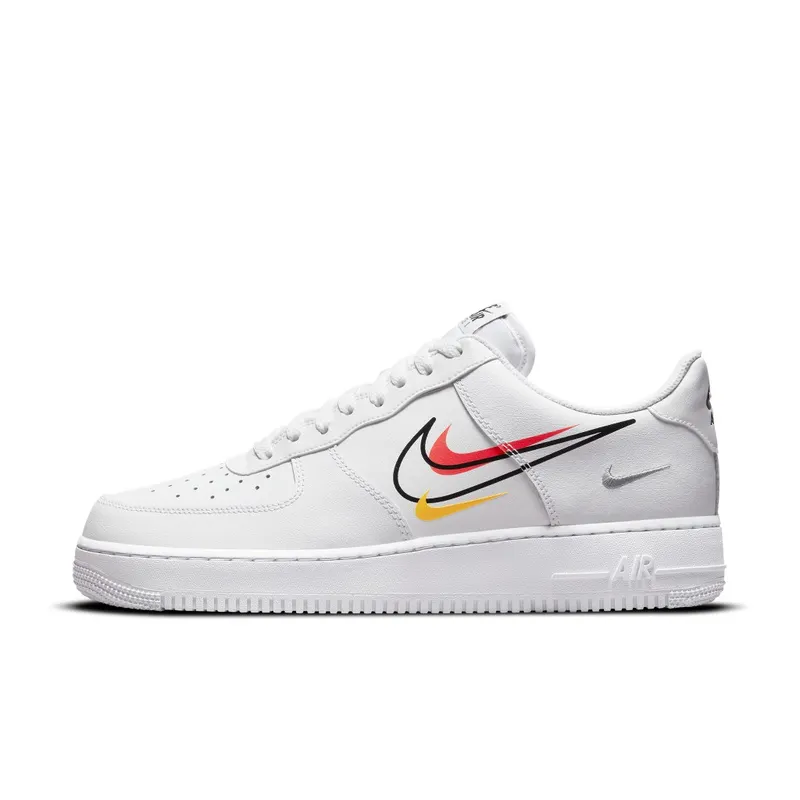 Nike Air Force 1 Low Multi Swoosh White Team Orange (2021) (DM9096-100)
