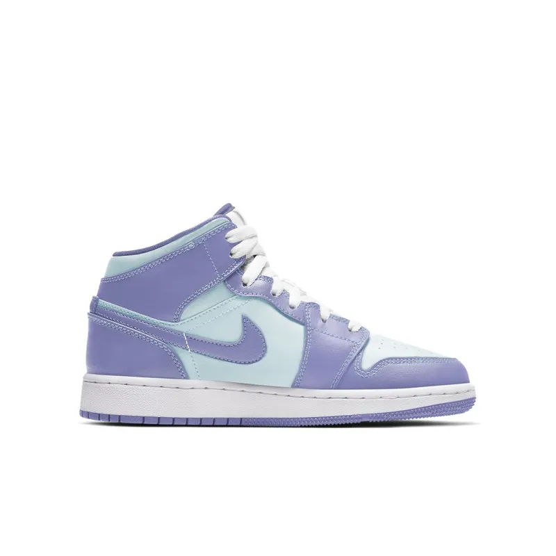 Jordan 1 Mid Purple Aqua (GS) (554725-500)