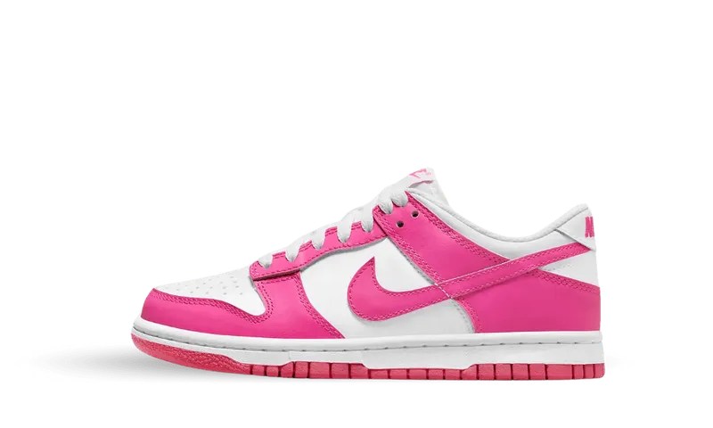 Nike Dunk Low Laser Fuchsia White (GS) (FB9109-102)