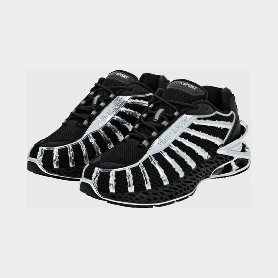 Plein Sport Bicolor Thunderstorm GenX Sneakers in Mesh with a Chunky Sole Black (FABSUSC0337PTE003N0291)