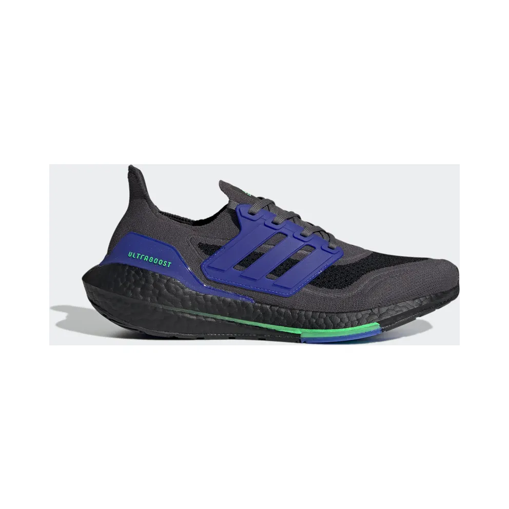 adidas Ultraboost 21 Grey Five / Core Black / Screaming Green (S23871)