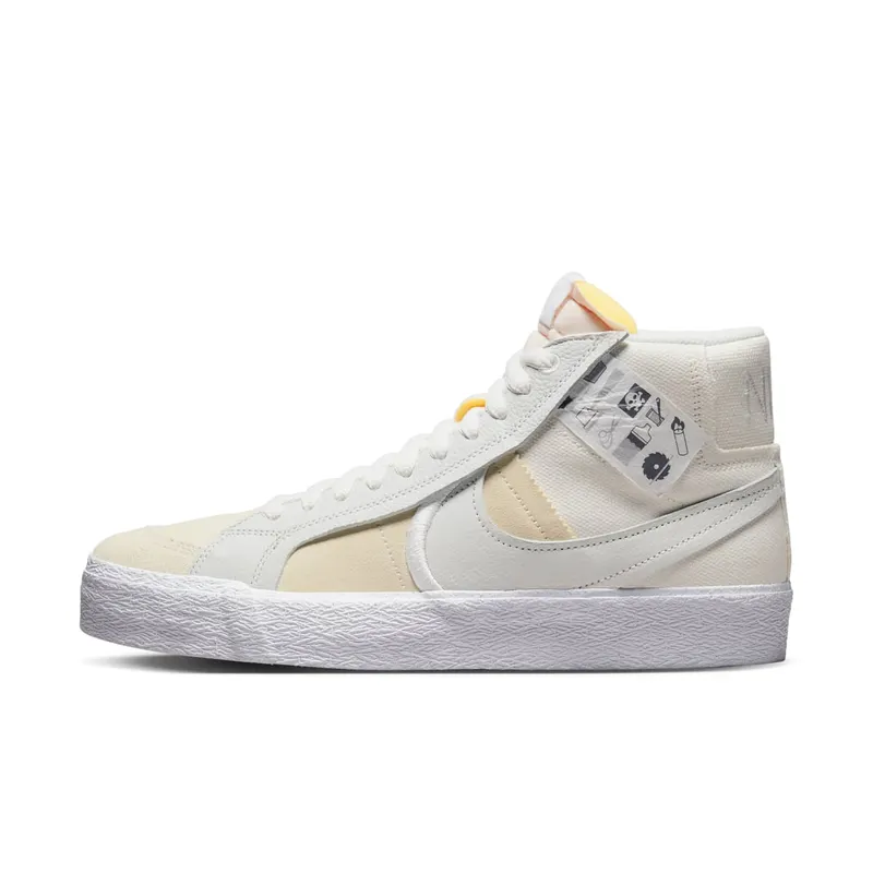 Nike SB Blazer Mid Warning Label Summit White (DZ7587-110)
