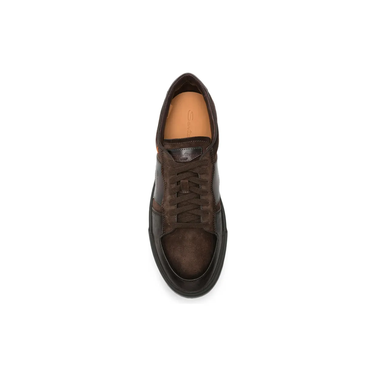 Santoni Suede-panelled Leather “Brown” (MBGT22221SMOT GEUT50) (2)