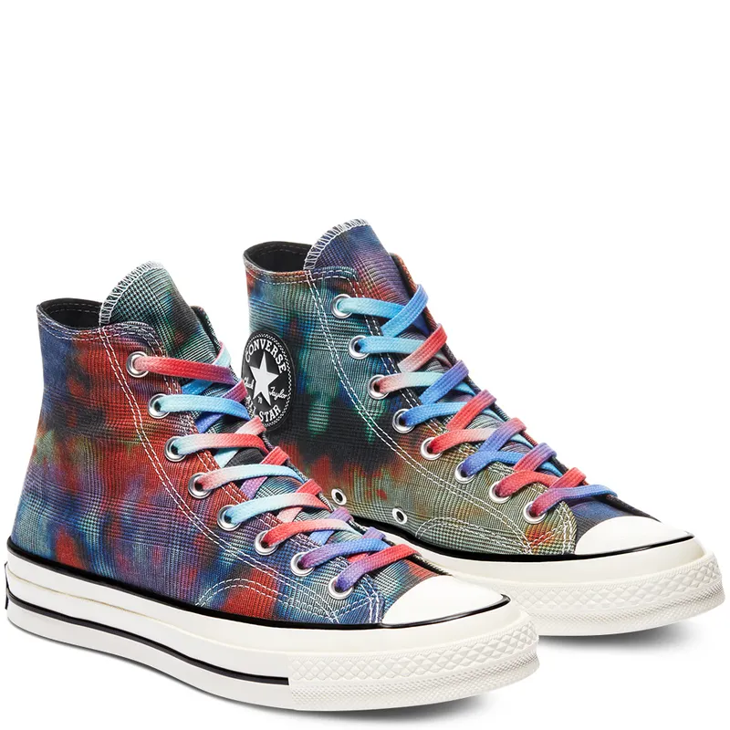 Converse Chuck Taylor All-Star 70s Hi Tie Dye Plaid Mint/Cactus Flower-Dewberry (168752C)