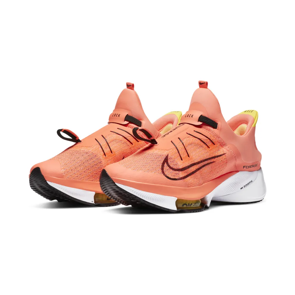Nike Air Zoom Tempo Next% FlyEase “Bright Mango / White / Citron Pulse / Black” (CV1889-800)
