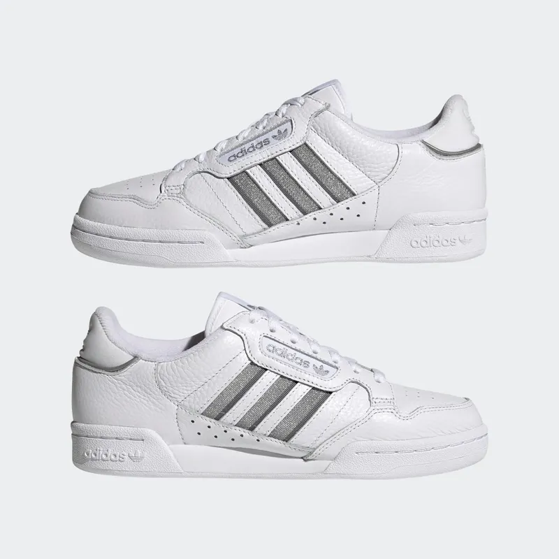 Adidas Continental 80 Stripes Cloud White / Silver Metallic / Grey Three (S42626)