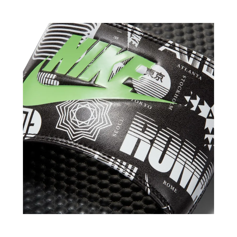 Nike Benassi Jdi Slide “Black / White / Green Strike” (631261-042)
