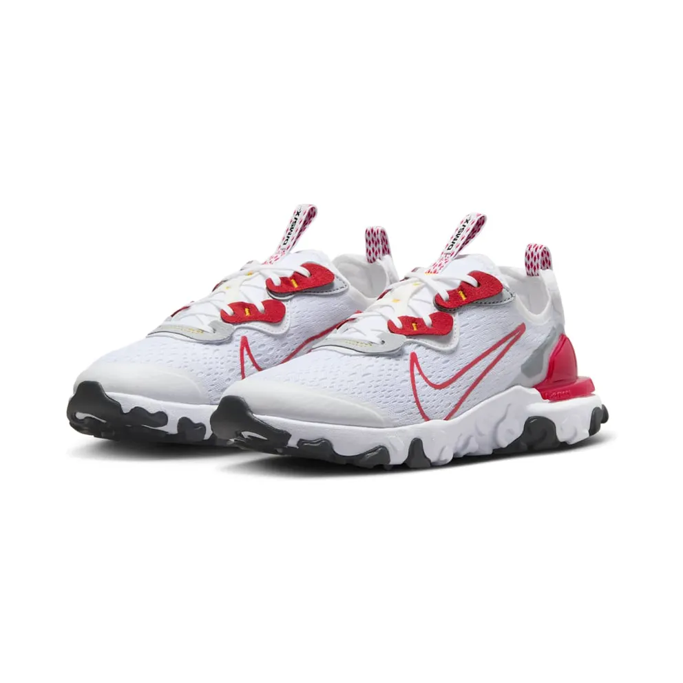 Nike React Vision White Wolf Grey Black Gym Red (HF9094-100)