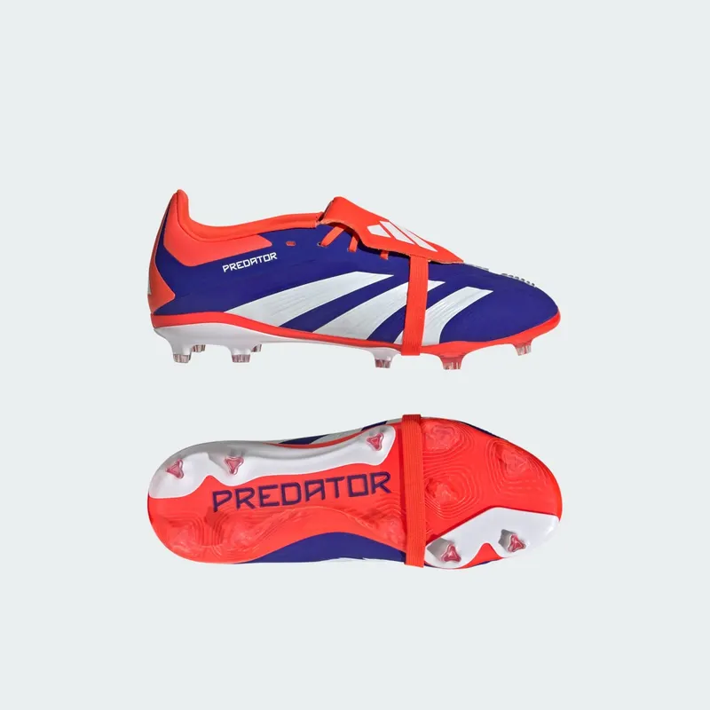 adidas Predator Elite Foldover Tongue FG Lucid Blue Cloud White Solar Red (IH7582)