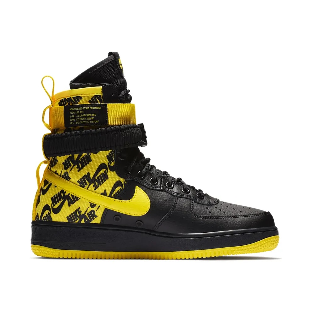 Nike SF Air Force 1 High Black Dynamic Yellow Black/Dynamic Yellow (AR1955-001)