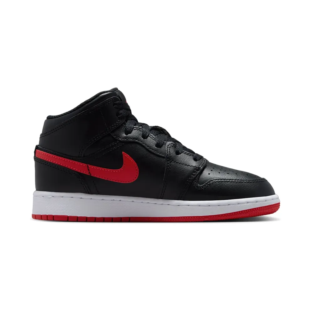 Air Jordan 1 Mid GS “Black / White / University Red” (DQ8423-005)