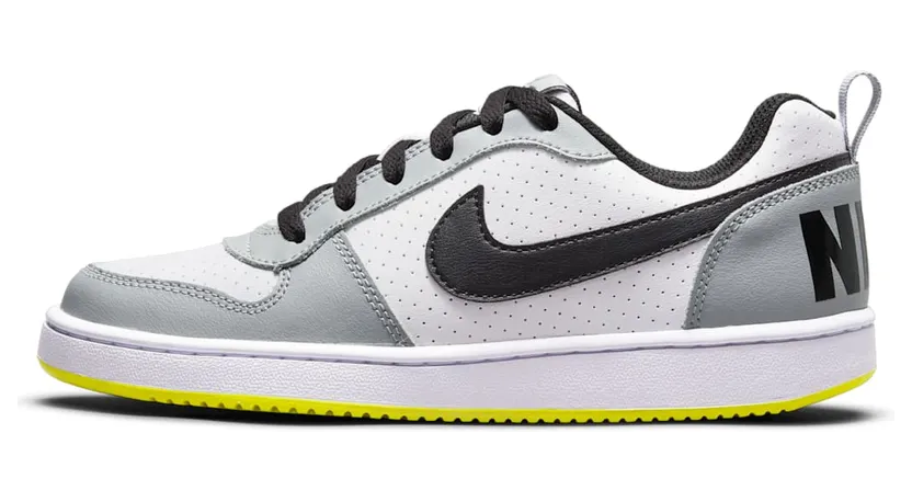 Nike Court Borough Low White Black Wolf Grey (GS) (839985-104)