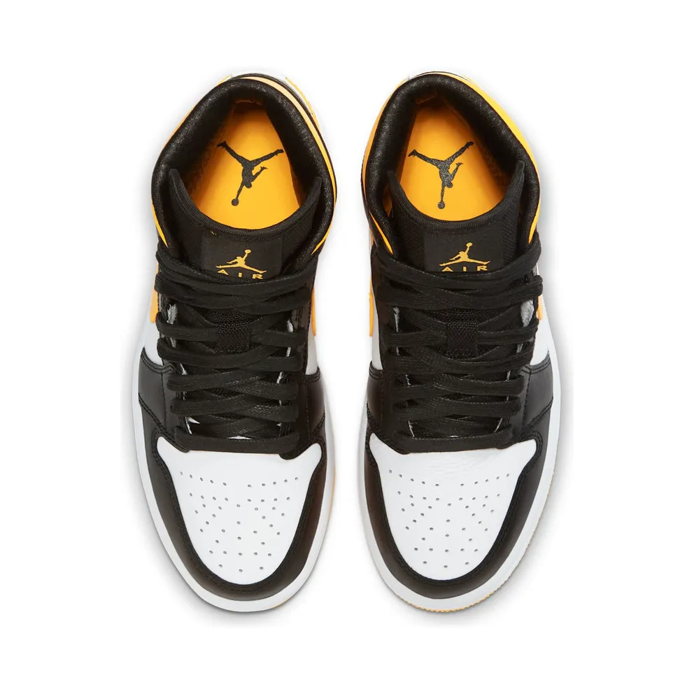 Jordan 1 Mid Laser Orange Black (W) White/Black-Laser Orange (CV5276-107)