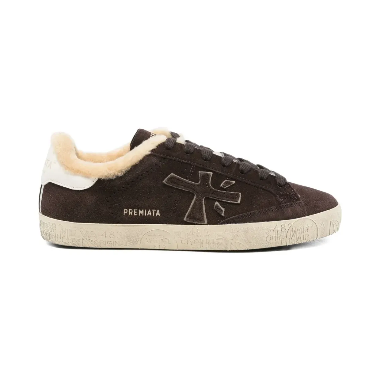 Premiata Steven suède met lammy voering “Brown” (STEVEN7897M)