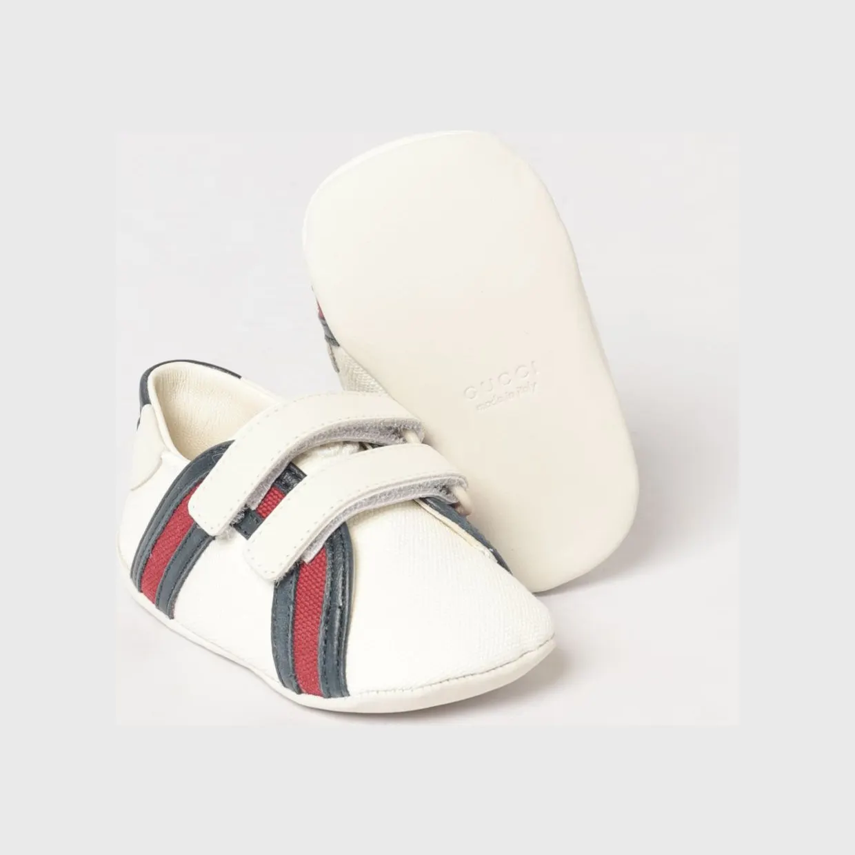 Gucci Web Sneakers in Canvas and Leather White (856586FAFMZ9161)