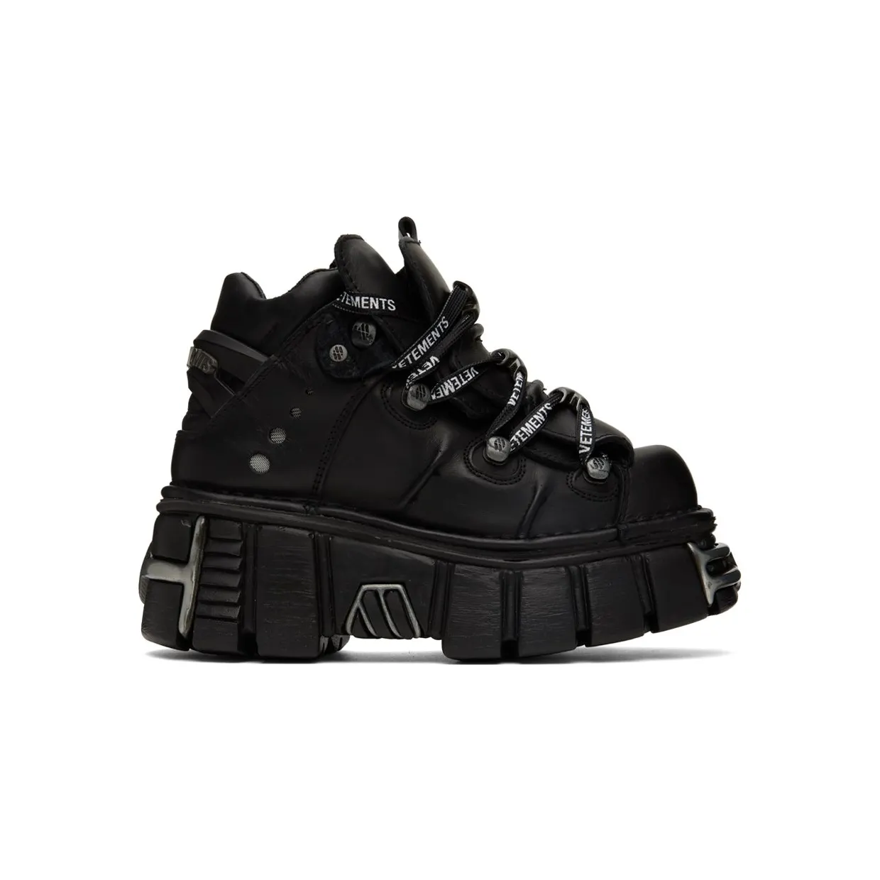 VETEMENTS Black New Rock Edition Platform Black (UA53SN200B)
