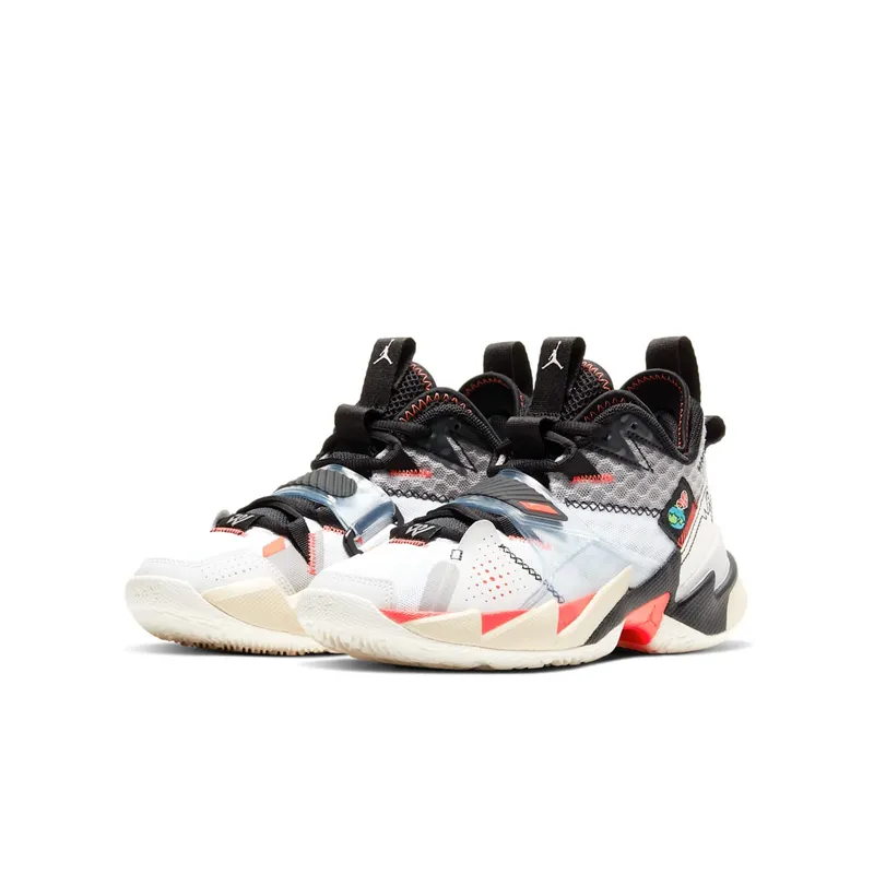 Jordan Why Not Zer0.3 White Bright Crimson Black (GS) White/Bright Crimson-Black (CD5804-101)
