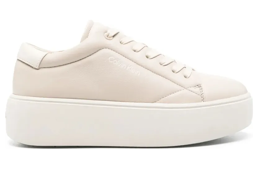 Calvin Klein Leren with plateauzool – Beige (HW0HW01892)