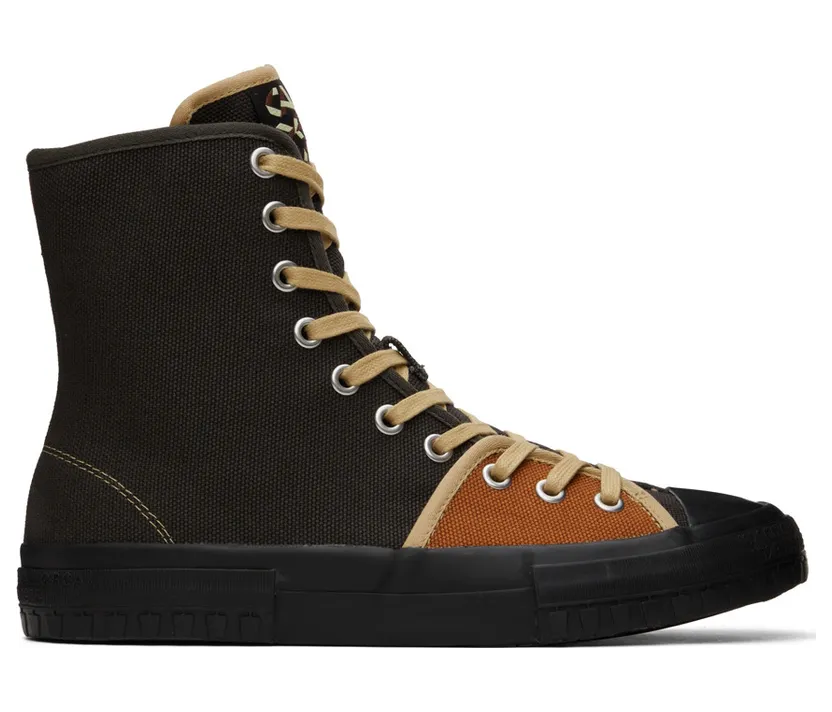 CamperLab Brown and Orange Twins Hi Sneakers (K300388-002)