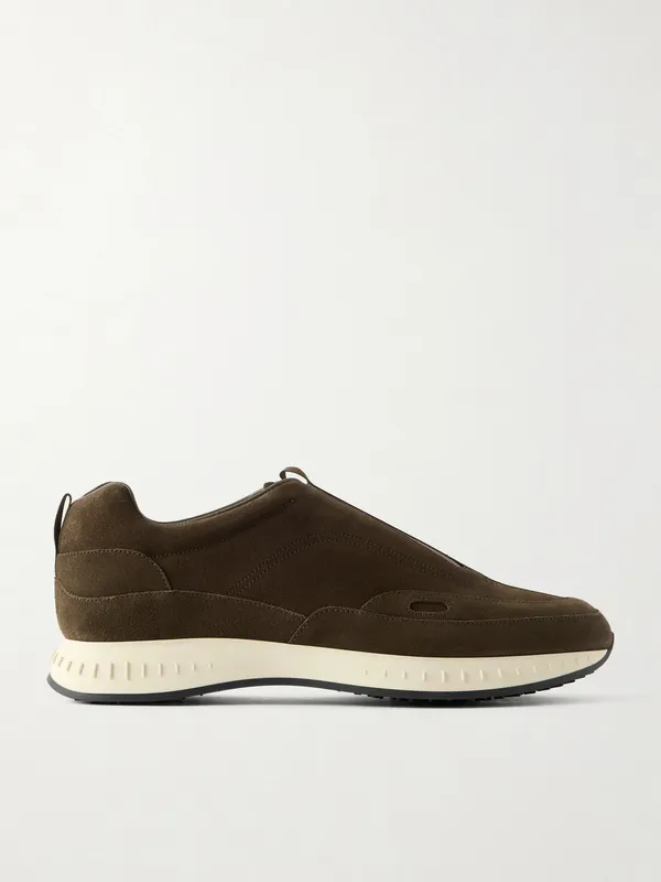 John Lobb Elastic Stream Suede Brown (AAD22JL)