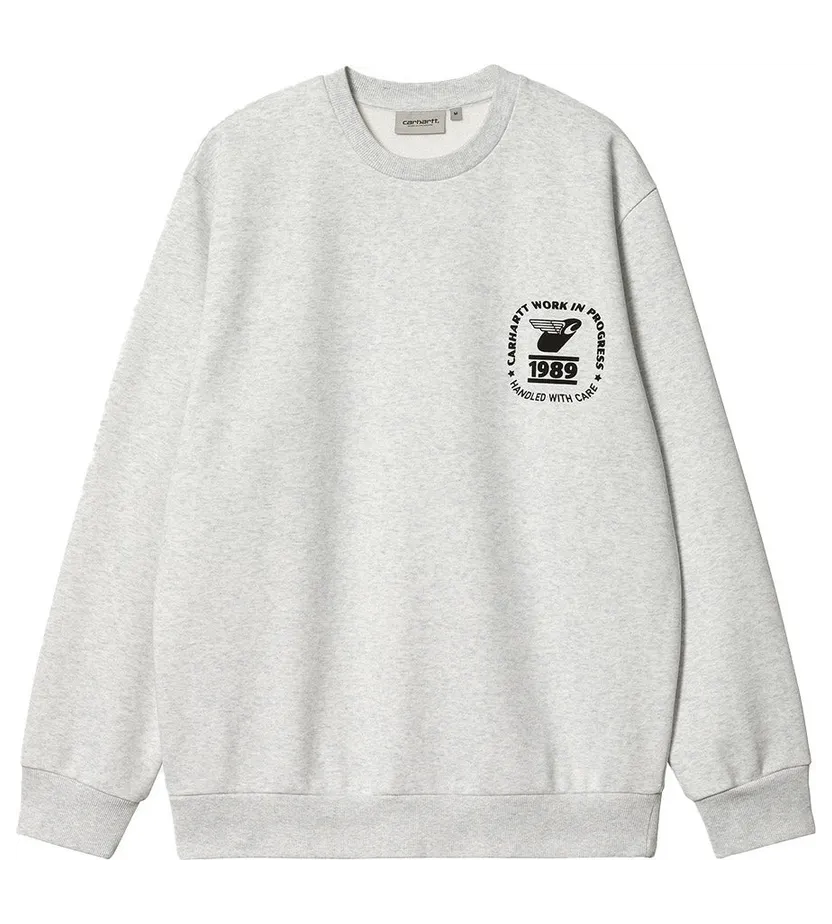 Carhartt WIP – Stamp State Sweat – Sweatshirt-Crewneck (I032445.00O.XX.03-ash-heather)
