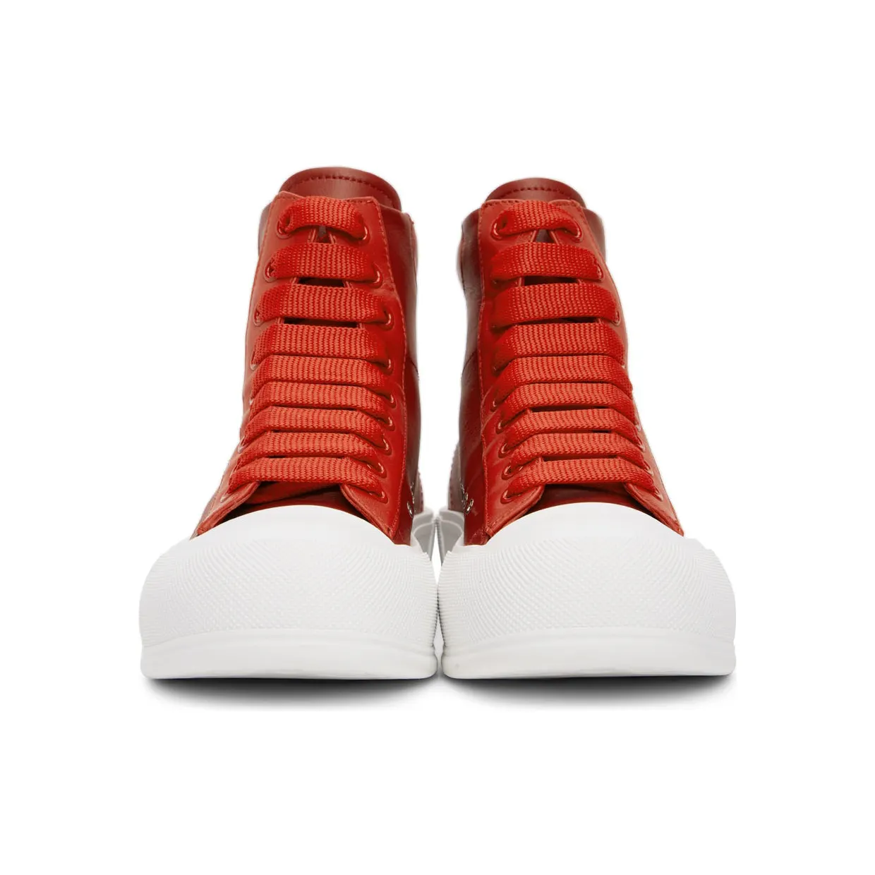Alexander McQueen Khaki Deck Plimsoll High Sneakers (682401WIB64) (2)