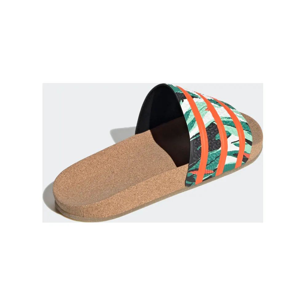 adidas Adilette Cork Slides Cloud White / Energy Orange / Core Black (FZ4128)