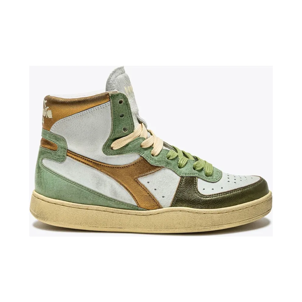 Diadora Mi Basket Metal Pigskin Used Gold White Green (201.178889 70278)