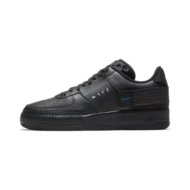 Nike Air Force 1 Type Black Royal “Black / Platinum Tint / Photo Blue” (AT7859-001)