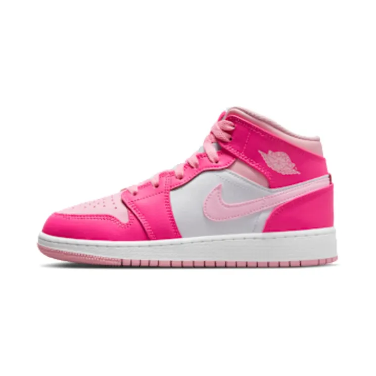 Air Jordan 1 Mid GS “White / Fierce Pink / Medium Soft Pink” (FD8780-116)