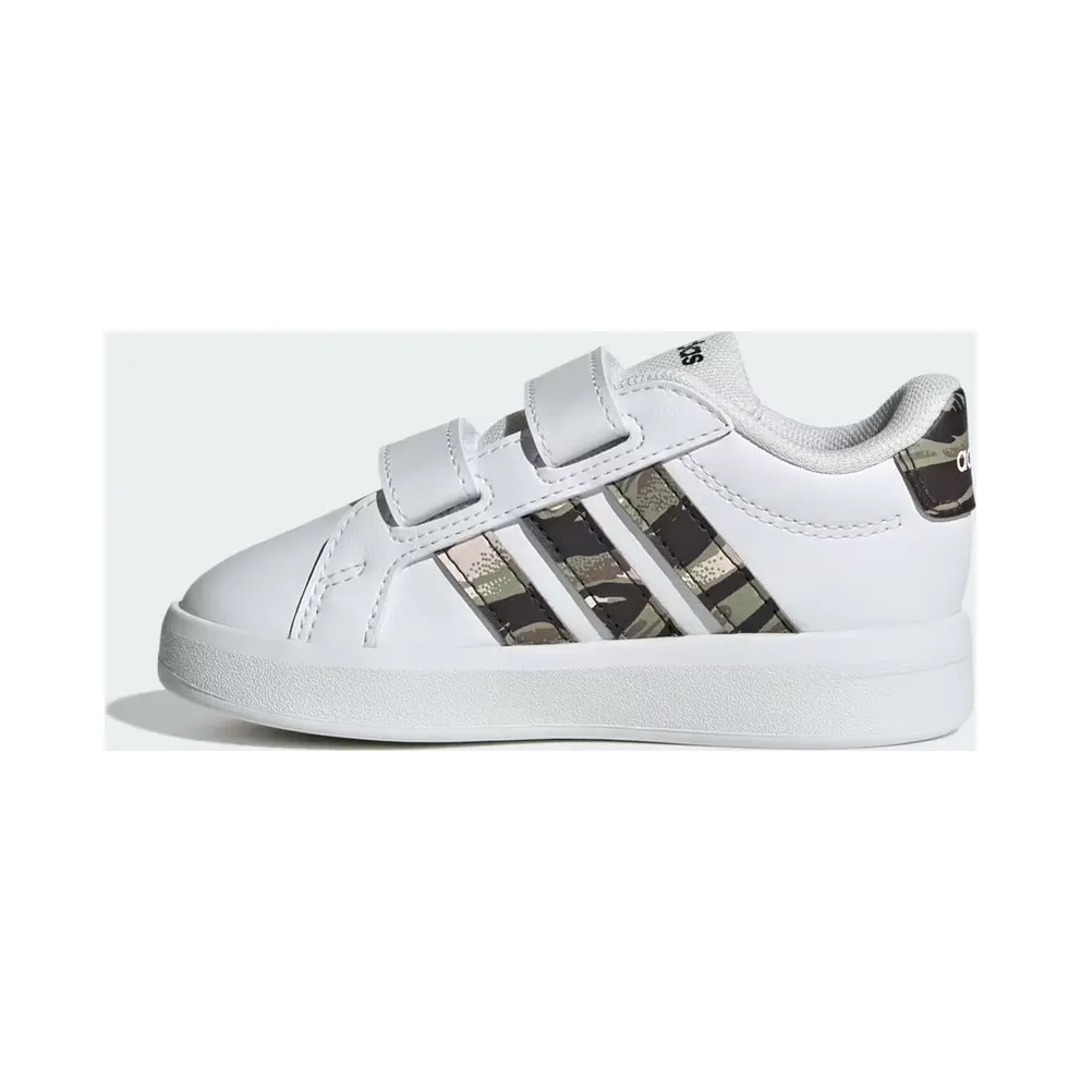 adidas Grand Court 3.0 Shoes Infants “Cloud White / Tent Green / Core Black” (KJ0858)