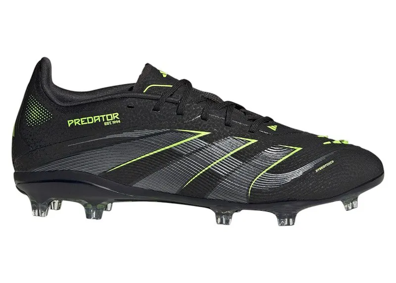 adidas Predator Elite FG Core Black Iron Metallic Lucid Lemon (JI1177)