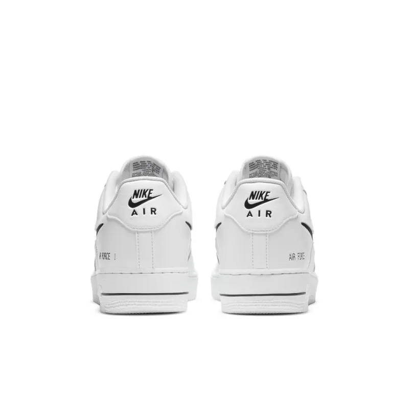 Nike Air Force 1 Low Cut Out Swoosh White Black White/Black-White (CZ7377-100)