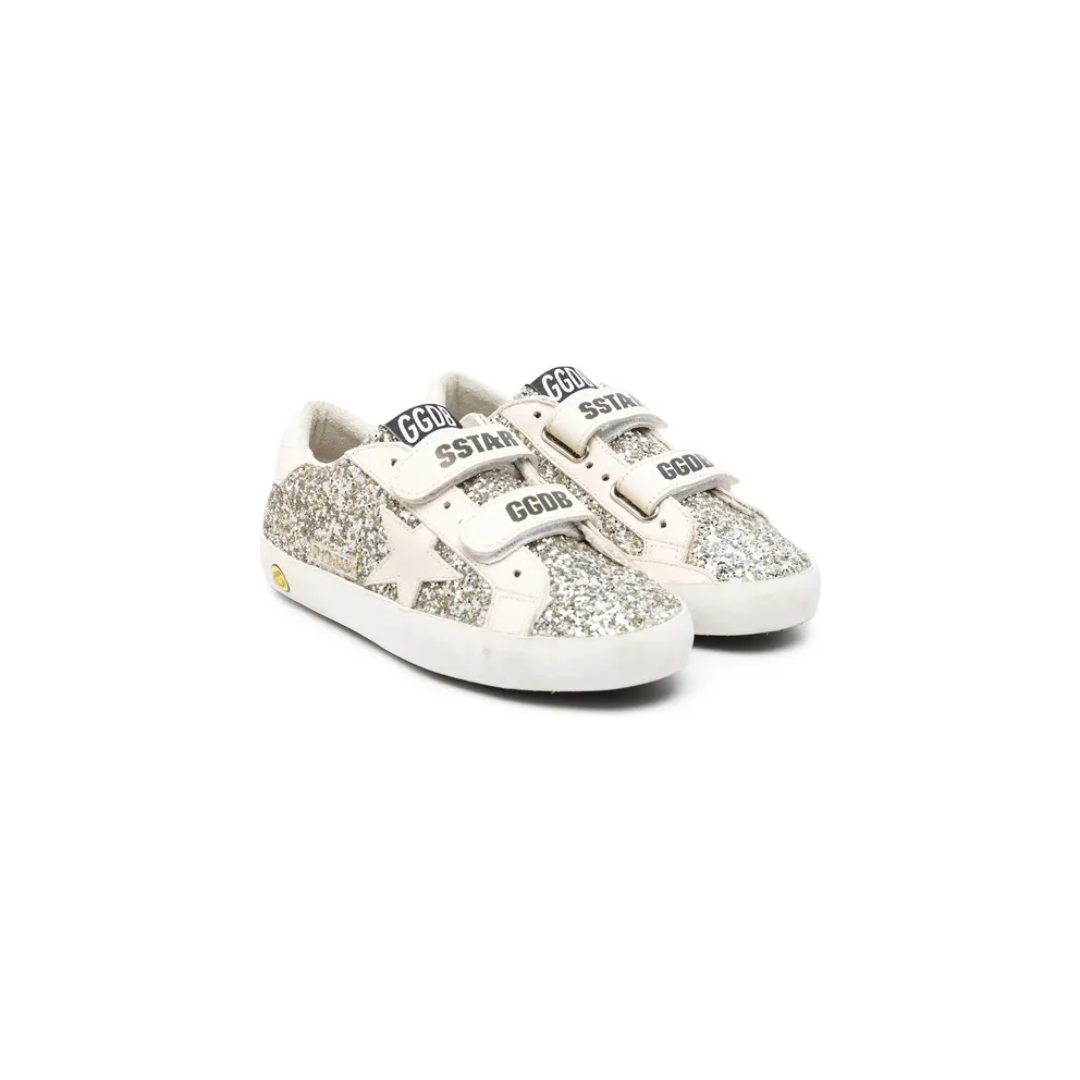 Golden Goose Glitter Star Strap “White/Silver” (GJF00111 F005314 65195)