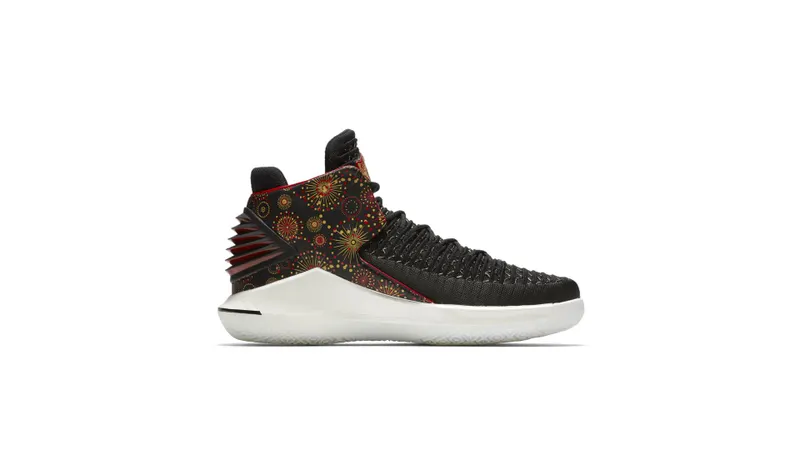 Jordan  XXXII Chinese New Year 2018 (China Release) Black/University Red-White-Metallic Gold (AJ6333-042)