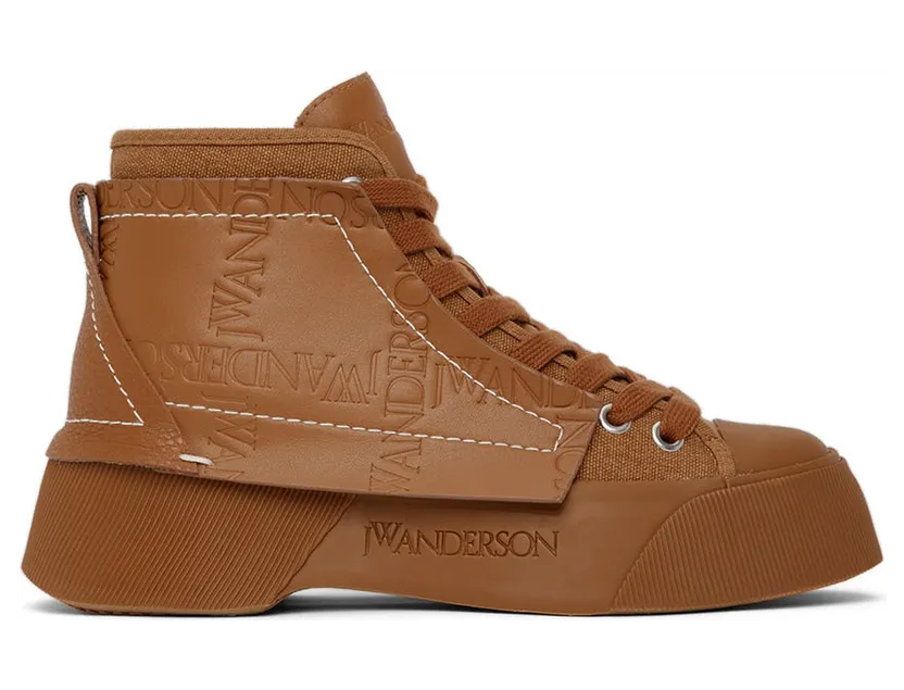 JW Anderson Tan Chunky High-Top Sneakers (ANW37000A 15027)
