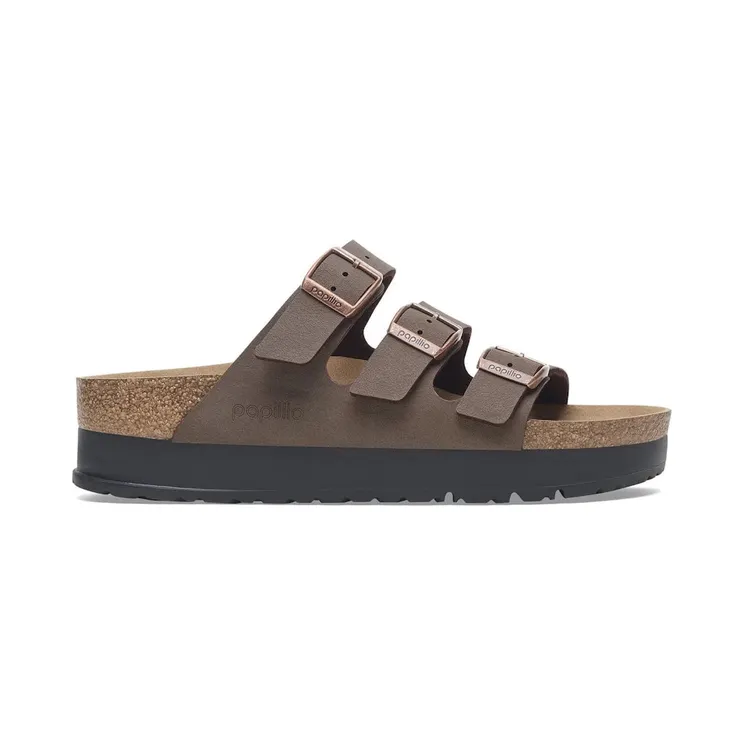 Birkenstock Florida Vegan Flex Platform Birkibuc Mocha (1029741)
