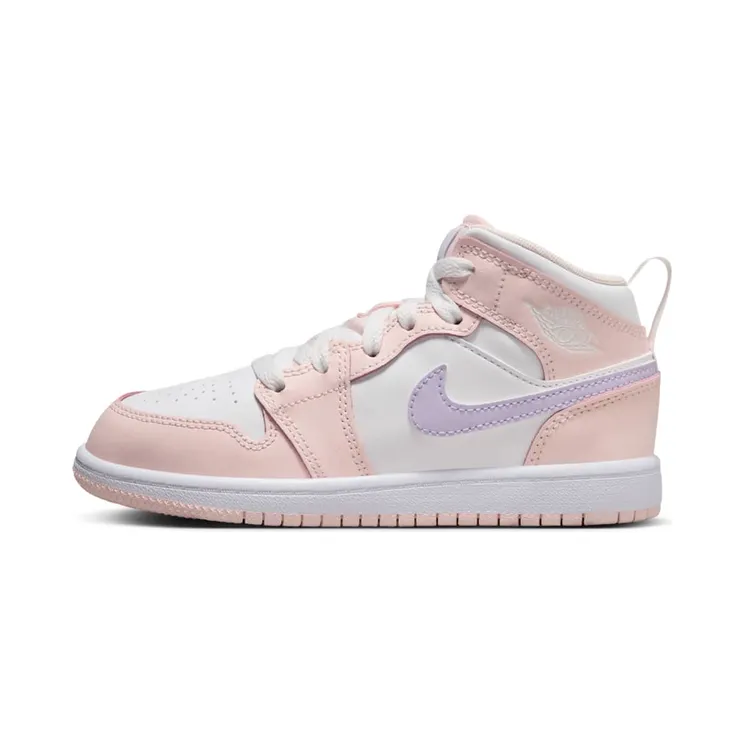 Nike Air Jordan 1 Mid Yellow Ochre Black (PS) “Pink Wash / White / Violet Frost” (FD8781-601)
