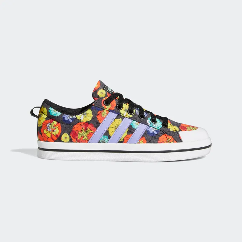 adidas Bravada Lifestyle Skateboarding Floral-Print Core Black / Light Purple / Pulse Mint (GY3218)