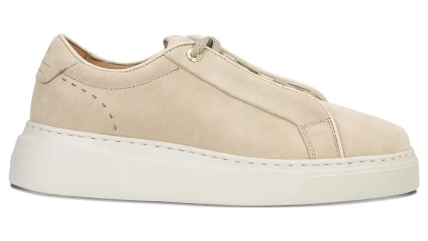 BOSS Sneakers aus Wildleder mit verstecktem Wedge – Nude (50551458)