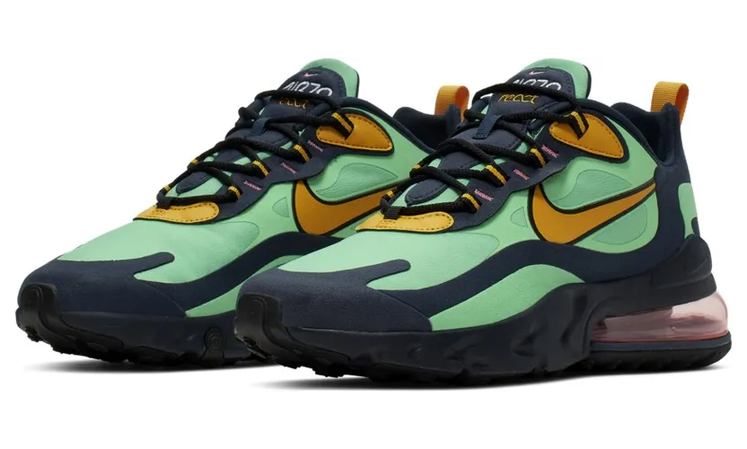 Nike Air Max 270 React Electro Green/Yellow Ochre/Obsidian (AO4971-300)
