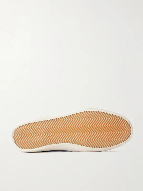 Golden Goose Soul Star Leather-Trimmed Suede Sneakers Blue (GMF00464.F008756) (3)