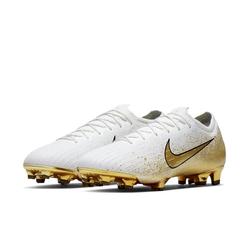 Nike  Vapor 12 Elite SE FG White Metallic Gold White/Metallic Silver-Metallic Vivid Gold (CI0907-170)