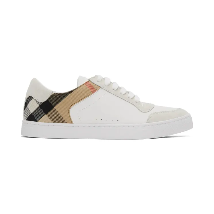 Burberry White Check Reeth Sneakers (8024125)