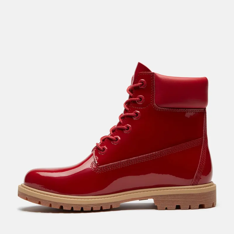 Timberland 6″ Premium Waterproof Boot Patent Medium Red (TB0A43F8-A5G)