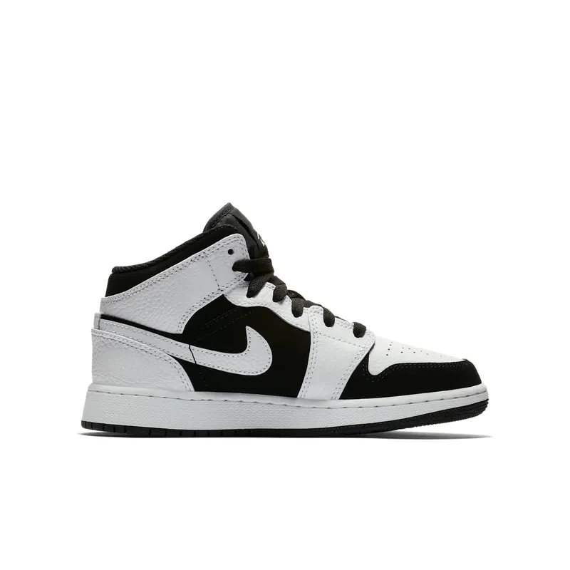 Jordan 1 Mid White Black (GS) White/Black-White (554725-113)